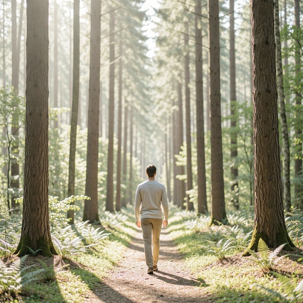 Persona en la naturaleza